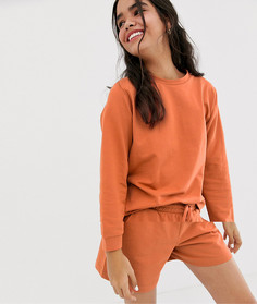 Oversize-свитшот и шорты ASOS DESIGN-Бежевый