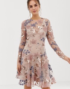 Декорированное платье мини Bronx and Banco Aurora-Розовый
