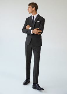Костюмные брюки slim fit в клетку - Brasilia Mango
