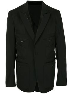 Takahiromiyashita The Soloist полосатый пиджак с карманами