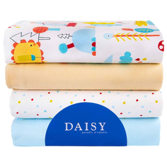 Многоразовые пеленки Daisy перкаль 90х145 комплект 4 шт машинки