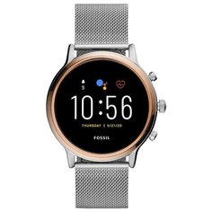 Часы FOSSIL Gen 5 Smartwatch Julianna HR (stainless steel mesh) серебристый/розовое золото