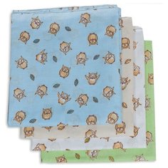 Многоразовые пеленки Чудо-Чадо Сыночку ситец 120х90 набор 4 шт. совушки