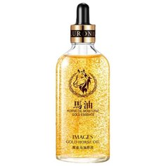 Images Horse Oil Moisturiz Gold Essence Увлажняющая эссенция для лица с лошадиным маслом и частицами золота, 100 мл