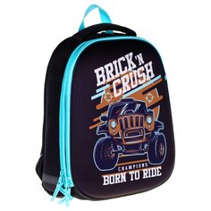 ArtSpace Ранец School Friend "Crush", черный/голубой