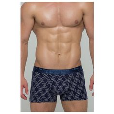 Salvador Dali Трусы боксеры в клетку, размер L, синий