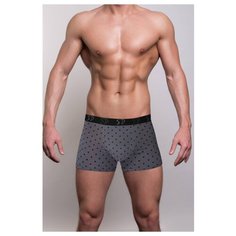 Salvador Dali Трусы боксеры с ромбовидным узором, размер XL, серый