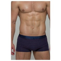 Salvador Dali Трусы боксеры в клетку, размер XXL, синий