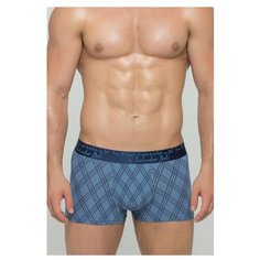 Salvador Dali Трусы боксеры в клетку, размер M, голубой