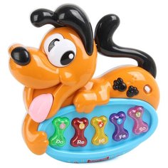 Развивающая игрушка Kun Sheng Пианино Собачка оранжевый/голубой