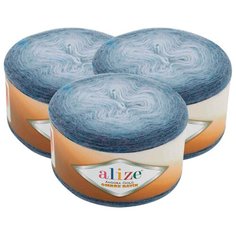 Пряжа Alize Angora Gold Ombre Batik, 20 % шерсть, 80 % акрил, 150 г, 825 м, 3 шт., 7363 джинс