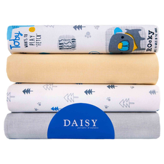 Многоразовые пеленки Daisy перкаль 90х145 комплект 4 шт собачки