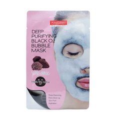 Purederm Маска Deep Purifying Black O2 Bubble Mask Volcanic, 20 г