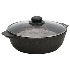 Кастрюля-жаровня Мечта Гранит 26 см 3 л, черный