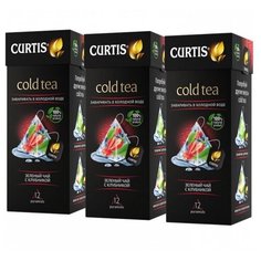 Чай зеленый Curtis Cold Tea с клубникой в пирамидках , 36 шт.