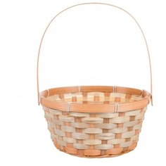 Florento Корзина плетеная 21х21х10/24 см белый/оранжевый