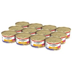 Корм для кошек Gourmet Голд Мясной тортик с ягненком, с индейкой 12шт. х 85 г (кусочки в желе)