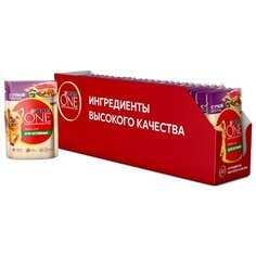 Влажный корм для собак Purina ONE утка с пастой, со стручковой фасолью 26шт. х 85г (для мелких пород)