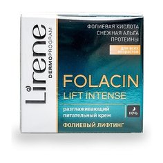 Lirene Folacin Lift Intense Разглаживающий и питательный крем для лица ночной 60+, 50 мл