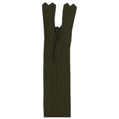 YKK Молния потайная неразъёмная 0004715/40, 40 см, темный хаки/темный хаки