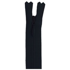 YKK Молния потайная неразъёмная 0004715/40, 40 см, черный/черный