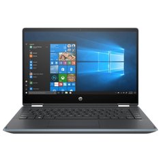Ноутбук HP PAVILION x360 14-dh1006ur (Intel Core i3 10110U 2100MHz/14"/1920x1080/4GB/256GB SSD/DVD нет/NVIDIA GeForce MX130 2GB/Wi-Fi/Bluetooth/Windows 10 Home) 104A3EA голубой/пепельно-серебристый