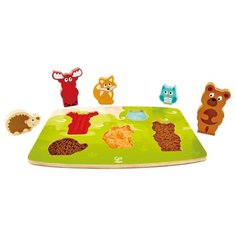 Рамка-вкладыш Hape тактильная Лесные животные (E1621), 5 дет.