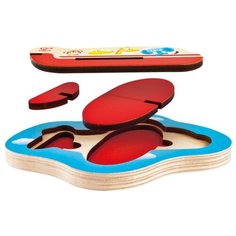 Рамка-вкладыш Hape 3D Самолет (E1611), 3 дет.