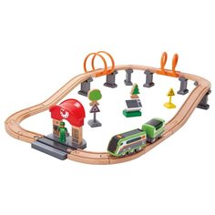Hape Игровой набор с поездом на солнечных батарейках, E3762