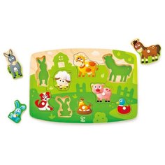 Рамка-вкладыш Hape Ферма (E1408), 9 дет.