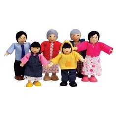 Набор мини-кукол Hape Happy Family Asian, E3502