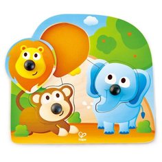 Рамка-вкладыш Hape Большие носы Джунгли (E1310), 3 дет.