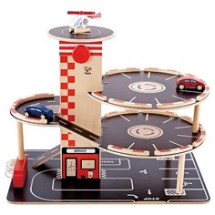 Hape Игровой набор парковка, вертолетная площадка E3002 черный/красный/бежевый