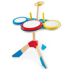 Hape барабан E0613 бежевый/голубой