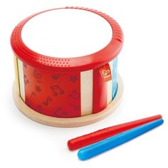 Hape барабан E0608 белый/красный/синий