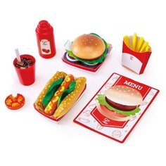 Набор продуктов с посудой Hape Fast food set E3160 разноцветный