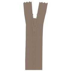 YKK Молния 0561179/25, 25 см, пастельно-коричневый/пастельно-коричневый