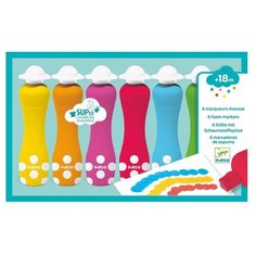 DJECO Набор пенных маркеров, 6 шт. (9002)