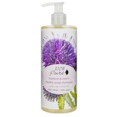 100% Pure шампунь Burdock & Neem Healthy Scalp для оздоровления кожи головы 390 мл с дозатором