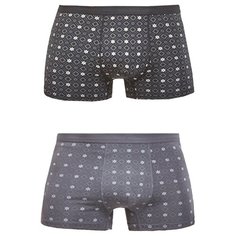 Salvador Dali Набор трусов боксеры классической посадки, 2 шт., размер XXXL, серый/черный