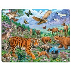 Рамка-вкладыш Larsen Обитатели Сибири и Дальнего Востока (FH39), 36 дет.