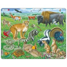 Рамка-вкладыш Larsen Животные Северной Америки (FH40), 53 дет.