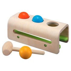Стучалка PlanToys Забивалка с шарами бежевый/желтый/зеленый/красный/синий