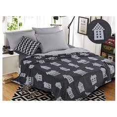 Плед Cleo Fluffy 200x220 см, серый/белый