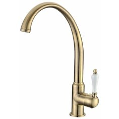 Смеситель для кухни (мойки) KAISER Vincent 31333-3 bronze однорычажный бронза/белый