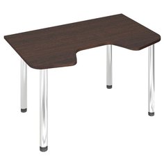 Компьютерный стол Мэрдэс Домино Lite СКЛ-ИгрМО, 140х90 см, цвет: хромированный каркас/венге Merdes