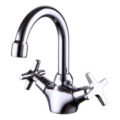 Смеситель для раковины (умывальника) KAISER Crystal 28111 двухрычажный хром