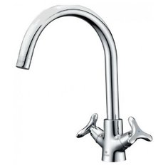Смеситель для кухни (мойки) KAISER Trio 57033 двухрычажный хром