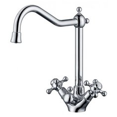 Смеситель для кухни (мойки) KAISER Carlson Style 44333 двухрычажный хром
