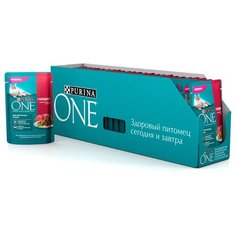 Корм для кошек Purina ONE с говядиной и с морковью 26шт. х 75 г
